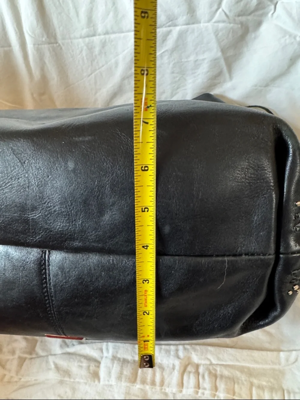 Rebecca Minkoff Bryn Double Zip Hobo Bag black leather w/ gold studs & fringe - Picture 12 of 12